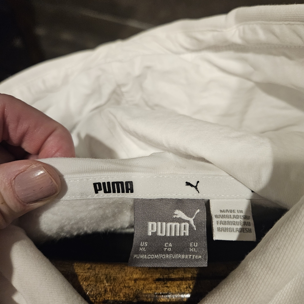 PUMA Men's Classic White Hoodie - Picture 2 of 2